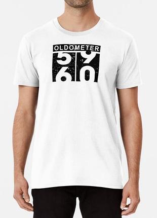 Чоловіча та жіноча футболка з принтом oldometer 60 день народження білий xl