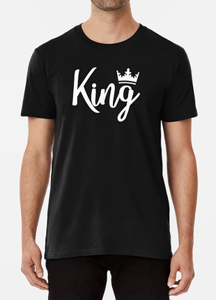 Чоловіча футболка з принтом king король чорний l