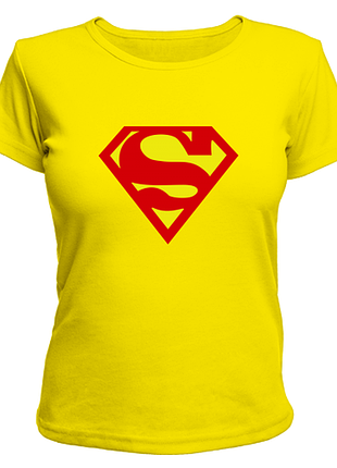 Футболка жіноча принт супермен, знак superman