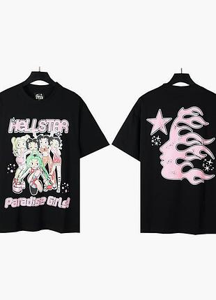 Мужская брендовая футболка hellstar черная новый стильный 100% хлопок очень хорошее качество