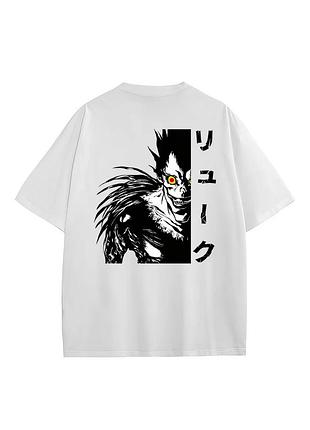 Футболка с аниме принтом "ryuk death note", белый