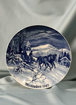 Вінтажна колекційна тарілка lichte weihnachten 1985, germany