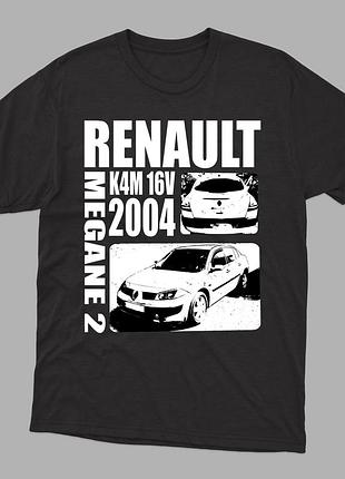 Мужская футболка с принтом авто renault megane