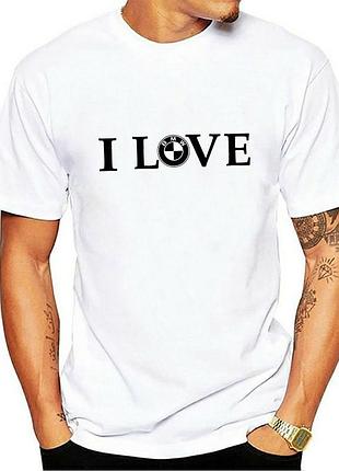 Чоловіча футболка "i love bmw". футболка бмв