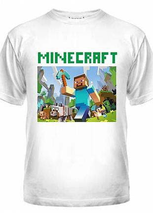 Футболка на заказ с принтом майнкрафт - minecraft, мужская, женская, для детей