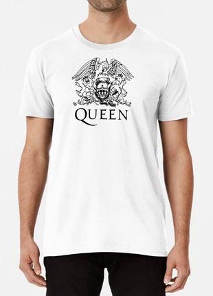 Мужская и женская футболка с принтом queen белый m