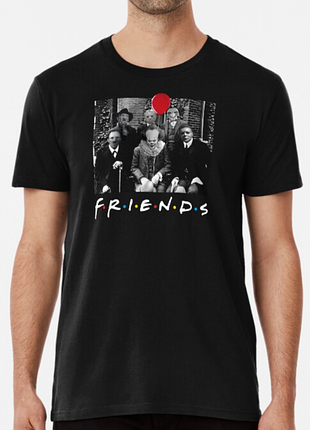 Чоловіча та жіноча футболка з принтом friends хелловін чорний m
