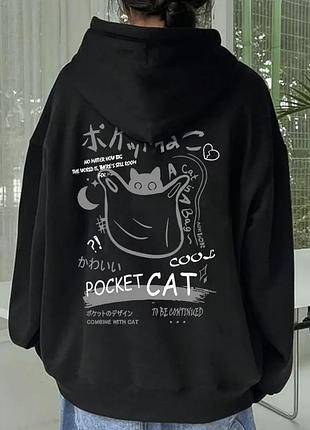 Худи с мультяшным котом толстовка s