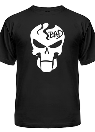 Футболка bad punisher, з принтом, унісекс, бавовна