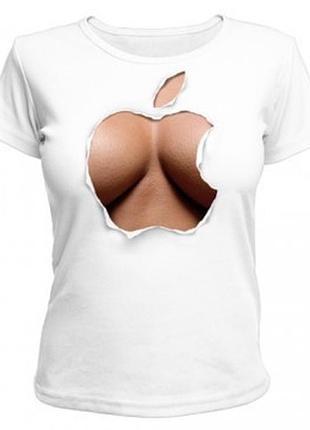 Футболка тело apple, с принтом, унисекс, хлопок