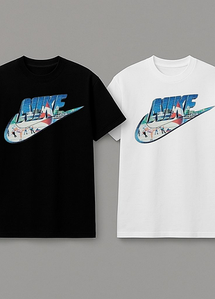 Мужская брендовая футболка nike ника черная 95% хлопок 5% полиэстер очень хорошее качество.