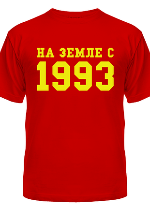 Футболка на земле с 1993, с принтом, унисекс, хлопок