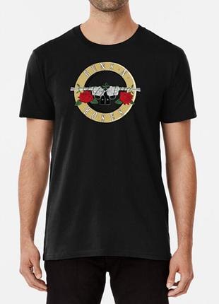 Чоловіча та жіноча футболка з принтом guns n roses 2 чорний
