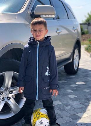 Весняна подовжена куртка парка для хлопчика