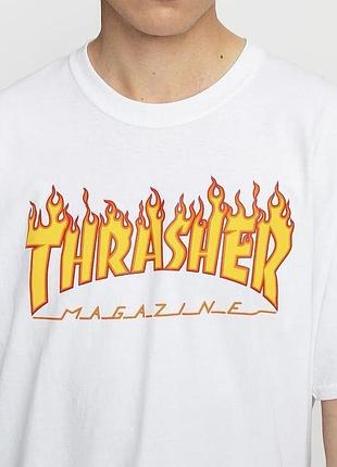 Мужская брендовая футболка thrasher трассер черная новая отличное качество 95% бавовна 5% полиэстер m