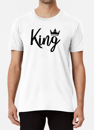 Чоловіча футболка з принтом king король білий l