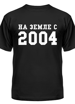 Футболка на земле с 2004, с принтом, унисекс, хлопок