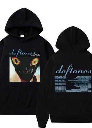 Толстовка с котом винтажная, рок-группа deft ones, harajuku l