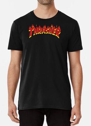 Чоловіча та жіноча футболка з принтом thrasher чорний xl