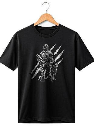 Футболка мужская "волк" (черный, олива, койот) xl, койот