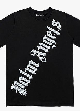 Чоловіча брендова футболка palm angels пальм енджелс із двонитки 95% бавовна 5% поліестер — чудова якість