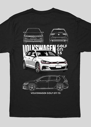 Чоловіча футболка з принтом volkswagen golf gti