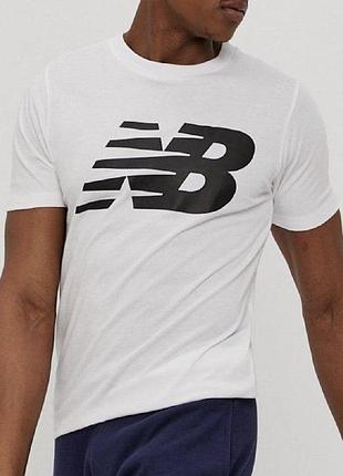 Мужская брендовая футболка new balance ню баланс черная новая 95% хлопок 5% полиэстер отличное качество