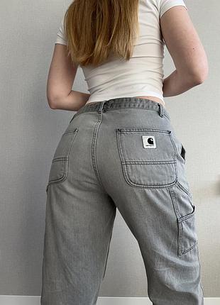 Прямі сірі джинси carhartt boyfriend