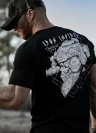 Футболка american beard warrior tactical skull til valhalla