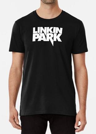 Чоловіча та жіноча футболка з принтом linkin park чорний