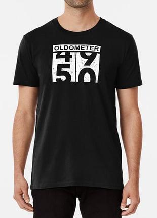 Чоловіча та жіноча футболка з принтом oldometer 50 день народження