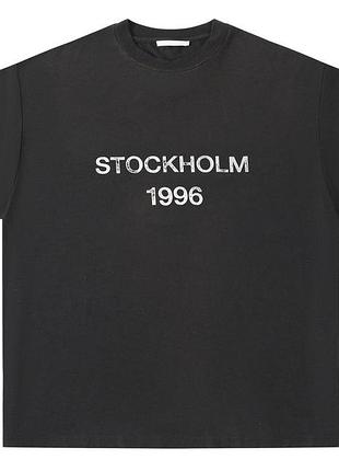 Футболка acne studios stockholm 1996 унісекс оверсайз з принтом стильна бавовняна
