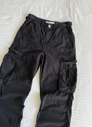 Прямі штани карго bershka straight cargo