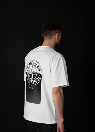 Чоловіча брендова футболка stone island стон айленд чорна чорна дуже гарної якості 95% бавовна m