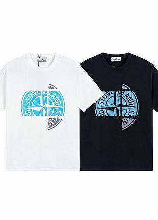 Чоловіча брендова футболка stone island стон айленд чорна нова 95% бавовна чудова якість.