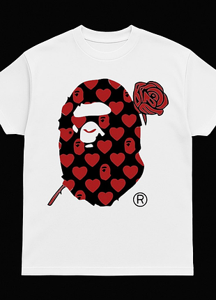 Мужская брендовая футболка bape беп черная очень хорошее качество 95% бавовна 5% полиэстер.