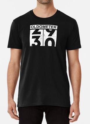 Чоловіча та жіноча футболка з принтом oldometer 30 день народження чорний xl