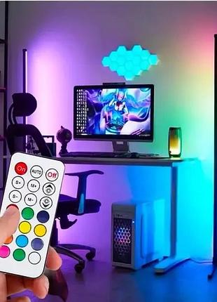 Підлогова кутова rgb лампа торшер 1,2м світлодіодний кутовий світильник нічник з пультом керування