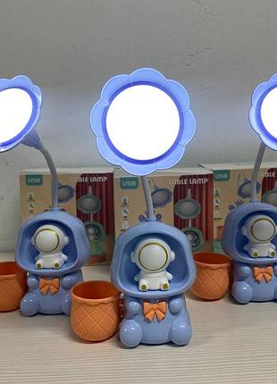 Детская настольная led лампа астронавт аккумуляторная светодиодная лампа для детской комнаты ночник с usb
