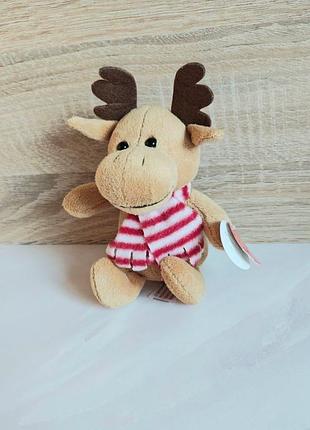 Новогодний олень card factory cuddles collection 15 см, новый с бирками