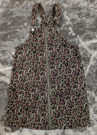 Джинсовый сарафан в леопардовый принт i love girlswear