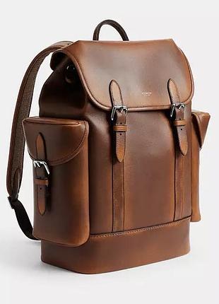 Рюкзак чоловічий coach коричневий шкіряний