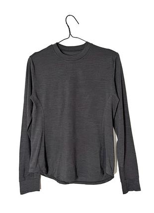 Серый женский лонгслив из смеси шерсти uniqlo mame kurogouchi