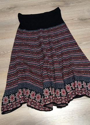 Himalaya clothing вовняна мериносова розкльошена спідниця скандинавський візерунок fair isle/000h/