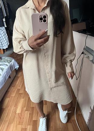 Сукня сорочка h&m оригінал р.с,м,л оверсайз