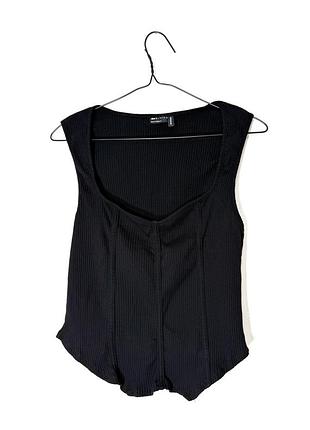 Черный топ в рубчик asos design 2