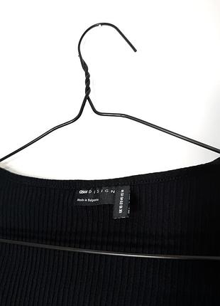 Черный топ в рубчик asos design 3