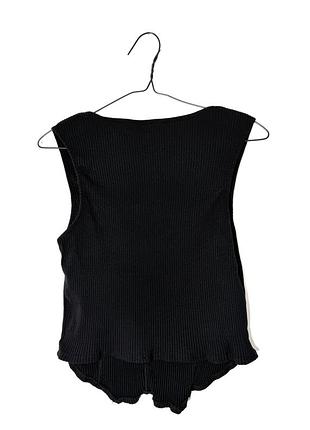 Черный топ в рубчик asos design 4