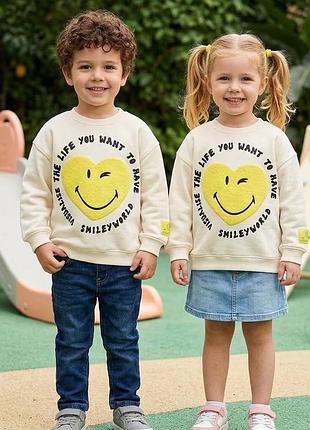 Стильний оверсайз світшот zara  із лімітованої колекції smileyworld
