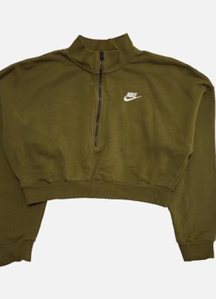 Кофта жіноча бавовняна спортивна nike - хакі рр м